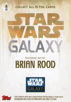 2011 Topps Star Wars Galaxy Series 6 - Foil #8 Princess Leia Back
