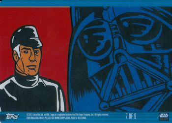 2011 Topps Star Wars Galaxy Series 6 - Animation Cel #7 Darth Vader Back