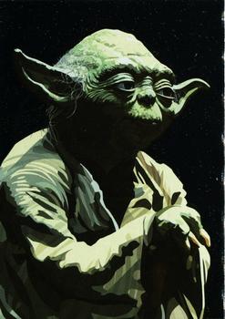 2010 Topps Star Wars Galaxy Series 5 - Foil #15 Yoda Front