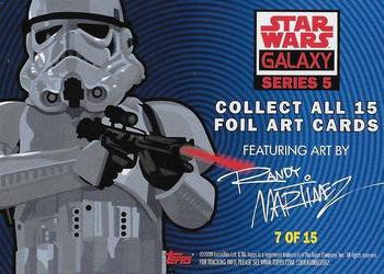 2010 Topps Star Wars Galaxy Series 5 - Foil #7 Lando Calrissian Back