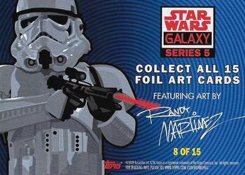 2010 Topps Star Wars Galaxy Series 5 - Foil #8 Luke Skywalker Back
