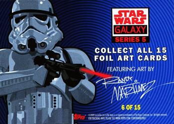 2010 Topps Star Wars Galaxy Series 5 - Foil #6 Han Solo Back