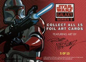 2010 Topps Star Wars Galaxy Series 5 - Foil - Bronze #5 Darth Maul Back