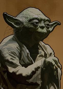 2010 Topps Star Wars Galaxy Series 5 - Foil - Bronze #15 Yoda Front