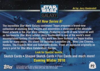 2011 Topps Star Wars Galaxy Series 6 - Promos #P2 Jerry Vanderstelt (Yoda) Back