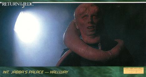 1996 Topps Widevision Star Wars: Return of the Jedi #10 Int. Jabba's Palace -- Hallway Front