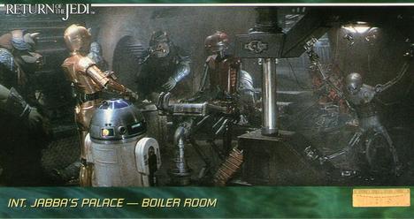1996 Topps Widevision Star Wars: Return of the Jedi #13 Int. Jabba's Palace -- Boiler Room Front