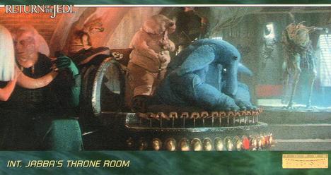 1996 Topps Widevision Star Wars: Return of the Jedi #15 Int. Jabba's Throne Room Front
