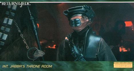 1996 Topps Widevision Star Wars: Return of the Jedi #16 Int. Jabba's Throne Room Front