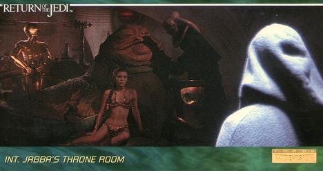 1996 Topps Widevision Star Wars: Return of the Jedi #23 Int. Jabba's Throne Room Front