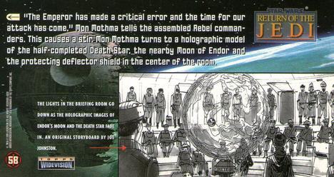 1996 Topps Widevision Star Wars: Return of the Jedi #58 Int. Headquarters Frigate -- Main Briefing Room Back