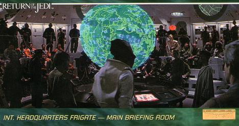 1996 Topps Widevision Star Wars: Return of the Jedi #58 Int. Headquarters Frigate -- Main Briefing Room Front