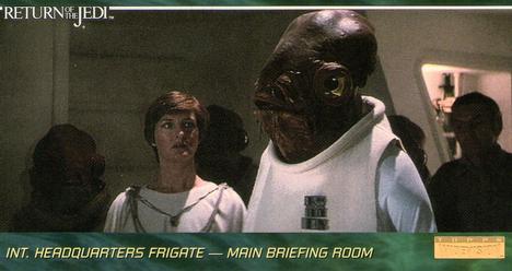 1996 Topps Widevision Star Wars: Return of the Jedi #59 Int. Headquarters Frigate -- Main Briefing Room Front