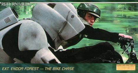 1996 Topps Widevision Star Wars: Return of the Jedi #70 Ext. Endor Forest -- The Bike Chase Front