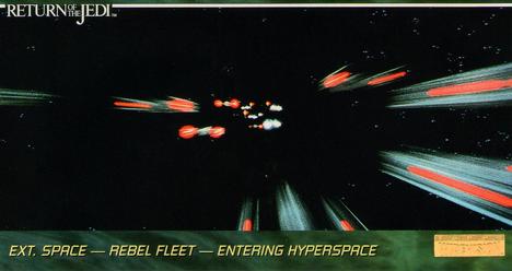 1996 Topps Widevision Star Wars: Return of the Jedi #85 Ext. Space -- Rebel Fleet -- Entering Hyperspace Front