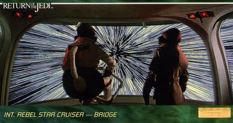 1996 Topps Widevision Star Wars: Return of the Jedi #86 Int. Rebel Star Cruiser -- Bridge Front