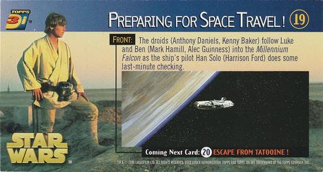 1996 Topps 3Di Star Wars #19 Preparing for Space Travel Back