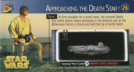 1996 Topps 3Di Star Wars #28 Approaching the Death Star Back
