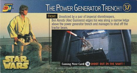 1996 Topps 3Di Star Wars #37 The Power Generator Trench Back
