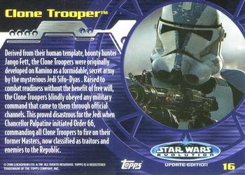 2006 Topps Star Wars: Evolution Update Edition #16 Clone Trooper Back