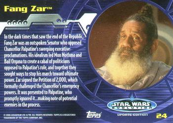 2006 Topps Star Wars: Evolution Update Edition #24 Fang Zar Back