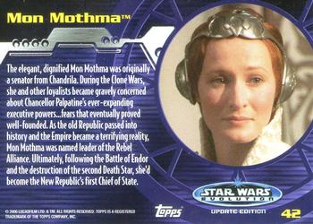 2006 Topps Star Wars: Evolution Update Edition #42 Mon Mothma Back