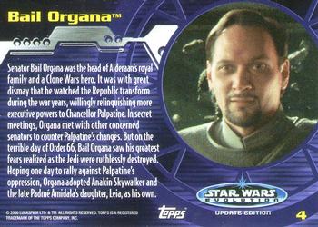 2006 Topps Star Wars: Evolution Update Edition #4 Bail Organa Back