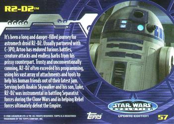 2006 Topps Star Wars: Evolution Update Edition #57 R2-D2 Back