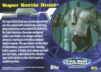 2006 Topps Star Wars: Evolution Update Edition #65 Super Battle Droid Back