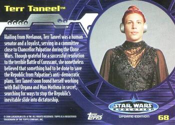 2006 Topps Star Wars: Evolution Update Edition #68 Terr Taneel Back