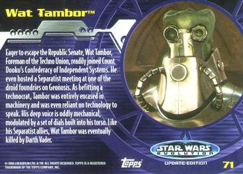 2006 Topps Star Wars: Evolution Update Edition #71 Wat Tambor Back