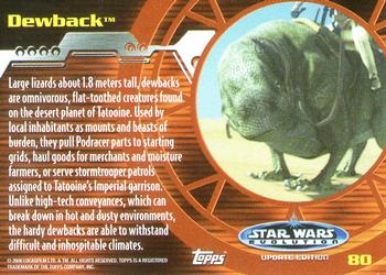 2006 Topps Star Wars: Evolution Update Edition #80 Dewback Back