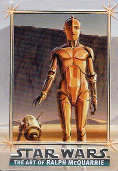 1996 Metallic Impressions Star Wars: The Art of Ralph McQuarrie #2 C-3PO and R2-D2 Front