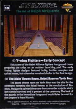 1996 Metallic Impressions Star Wars: The Art of Ralph McQuarrie #10 Y-wing Fighters - Early Concept Back