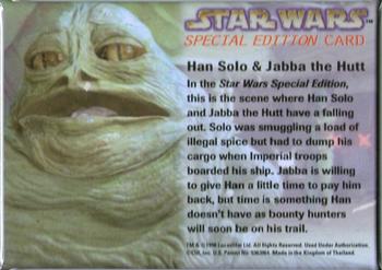 1998 Metallic Impressions Star Wars: Bounty Hunters #NNO Han Solo and Jabba The Hutt Back