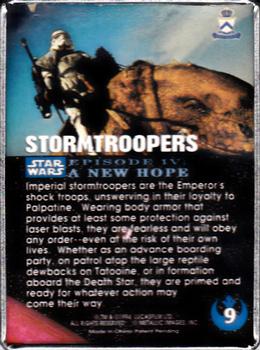 1994-96 Metallic Impressions Star Wars  #9 Stormtroopers Back