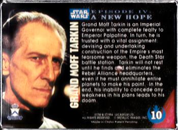 1994-96 Metallic Impressions Star Wars  #10 Grand Moff Tarkin Back