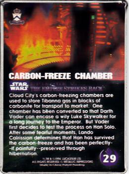 1994-96 Metallic Impressions Star Wars  #29 Carbon Freeze Chamber Back