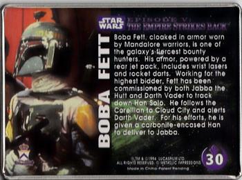 1994-96 Metallic Impressions Star Wars  #30 Boba Fett Back
