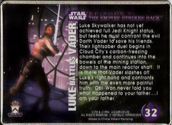 1994-96 Metallic Impressions Star Wars  #32 Luke Battles Vader Back