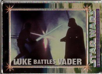 1994-96 Metallic Impressions Star Wars  #32 Luke Battles Vader Front