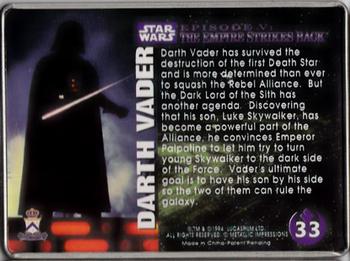 1994-96 Metallic Impressions Star Wars  #33 Darth Vader Back