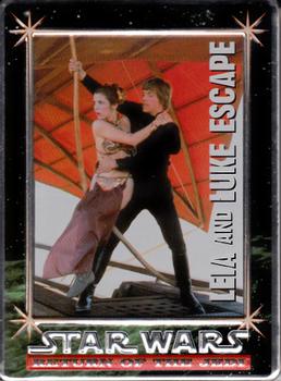1994-96 Metallic Impressions Star Wars  #50 Leia and Luke Escape Front