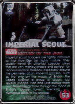 1994-96 Metallic Impressions Star Wars  #53 Imperial Scout Back