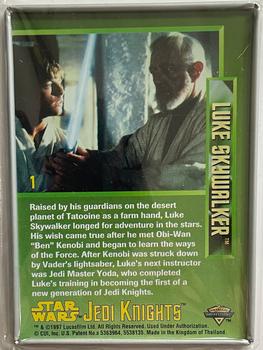 1996 Metallic Impressions Star Wars: Jedi Knights #1 Luke Skywalker Back