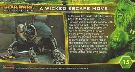 2005 Topps Revenge of the Sith Widevision #15 A Wicked Escape Move Back