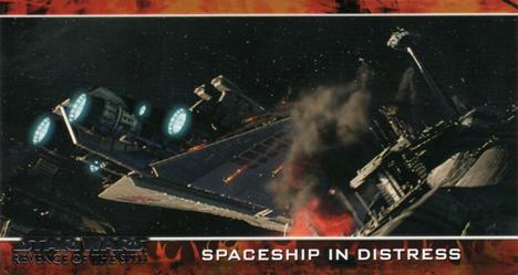 2005 Topps Revenge of the Sith Widevision #16 Spaceship in Distress Front