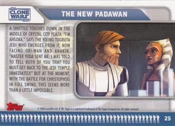 2008 Topps Star Wars: The Clone Wars #25 The New Padawan Back