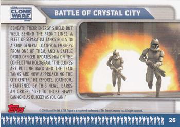 2008 Topps Star Wars: The Clone Wars #26 Battle of Crystal City Back
