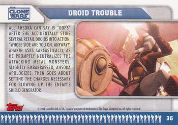 2008 Topps Star Wars: The Clone Wars #36 Droid Trouble Back